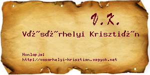 Vásárhelyi Krisztián névjegykártya